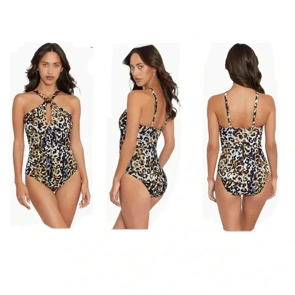 Amoressa Obsessed Elepha One Piece Swimsuit Size 8 - Picture 1 of 10